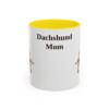 11oz Dachshund Dog Mom Mug, Yellow, front view