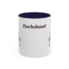 11oz Dachshund Mug, Navy, front view