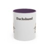 11oz Dachshund Mug, Purple, front view