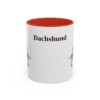 11oz Dachshund Mug, Red, front view