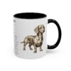 11oz Dachshund Mug, Black, right side view