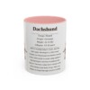 11oz Dachshund Mug, Pink, front view