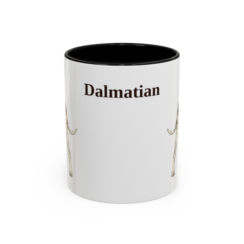 11oz Dalmatian Mug, Black, front view