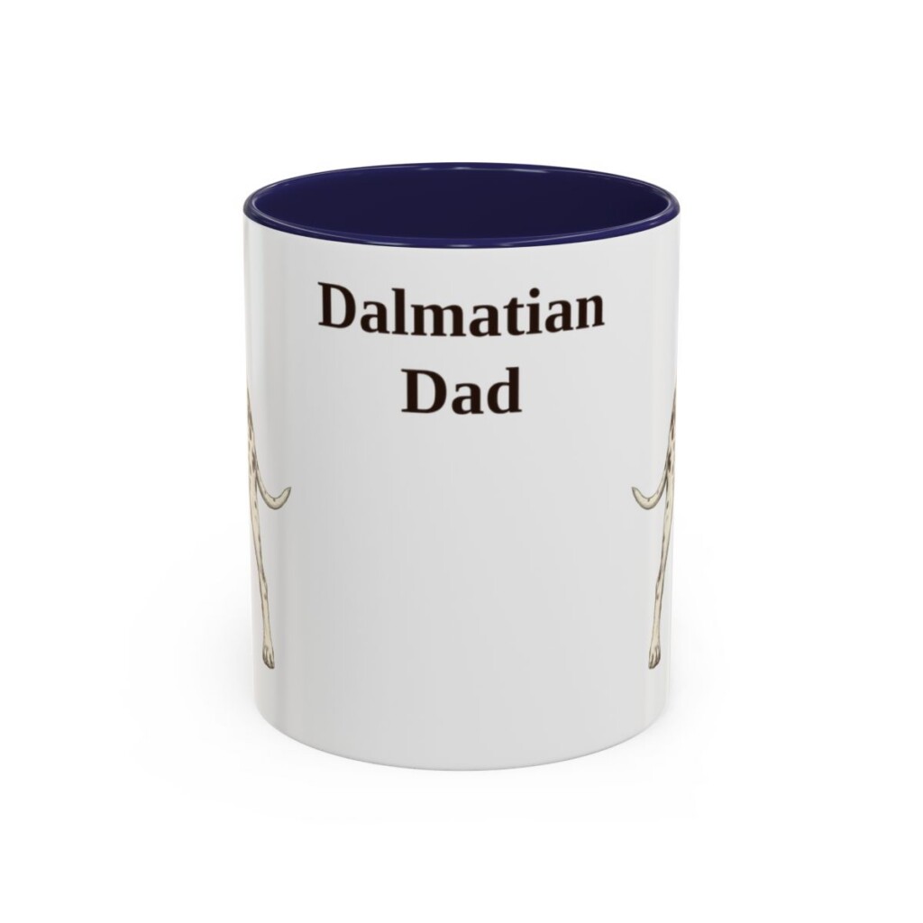 11oz Dalmatian Dog Dad Mug, Navy, front view
