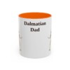 11oz Dalmatian Dog Dad Mug, Orange, front view