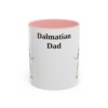 11oz Dalmatian Dog Dad Mug, Pink, front view