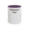 11oz Dalmatian Dog Dad Mug, Purple, front view