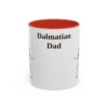 11oz Dalmatian Dog Dad Mug, Red, front view
