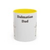 11oz Dalmatian Dog Dad Mug, Yellow, front view