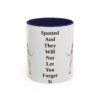 11oz Funny Dalmatian Mug, Navy, front view