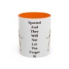 11oz Funny Dalmatian Mug, Orange, front view