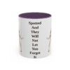 11oz Funny Dalmatian Mug, Purple, front view