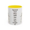 11oz Funny Dalmatian Mug, Yellow, front view