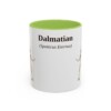 11oz Dalmatian Latin Mug, Light Green, front view