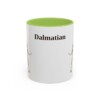 11oz Dalmatian Mug, Light Green, front view