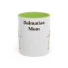 11oz Dalmatian Dog Mom Mug, Light Green, front view