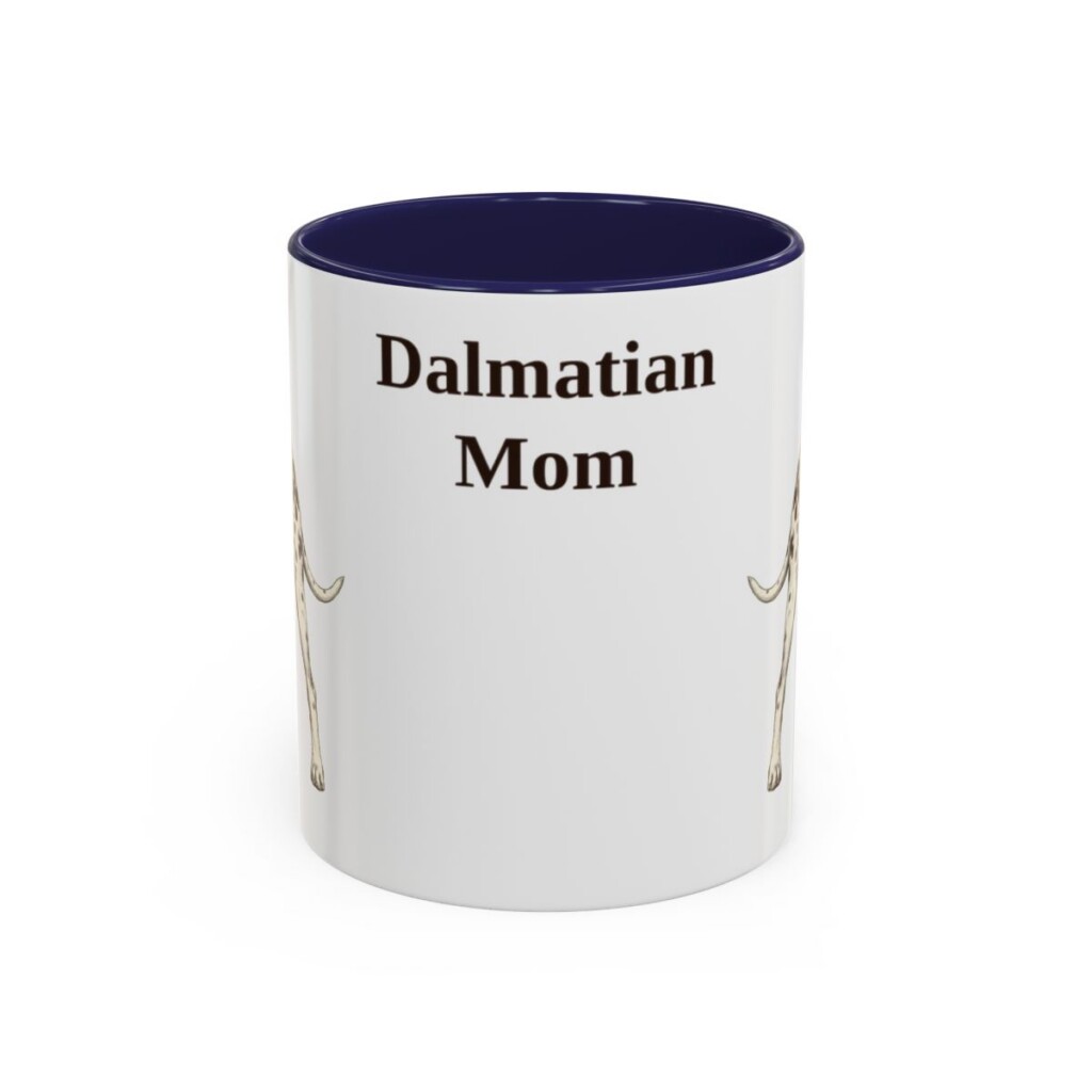 11oz Dalmatian Dog Mom Mug, Navy, front view