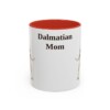 11oz Dalmatian Dog Mom Mug, Red, front view