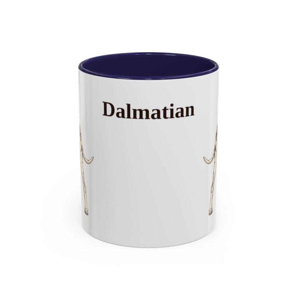11oz Dalmatian Mug, Navy, front view