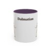 11oz Dalmatian Mug, Purple, front view