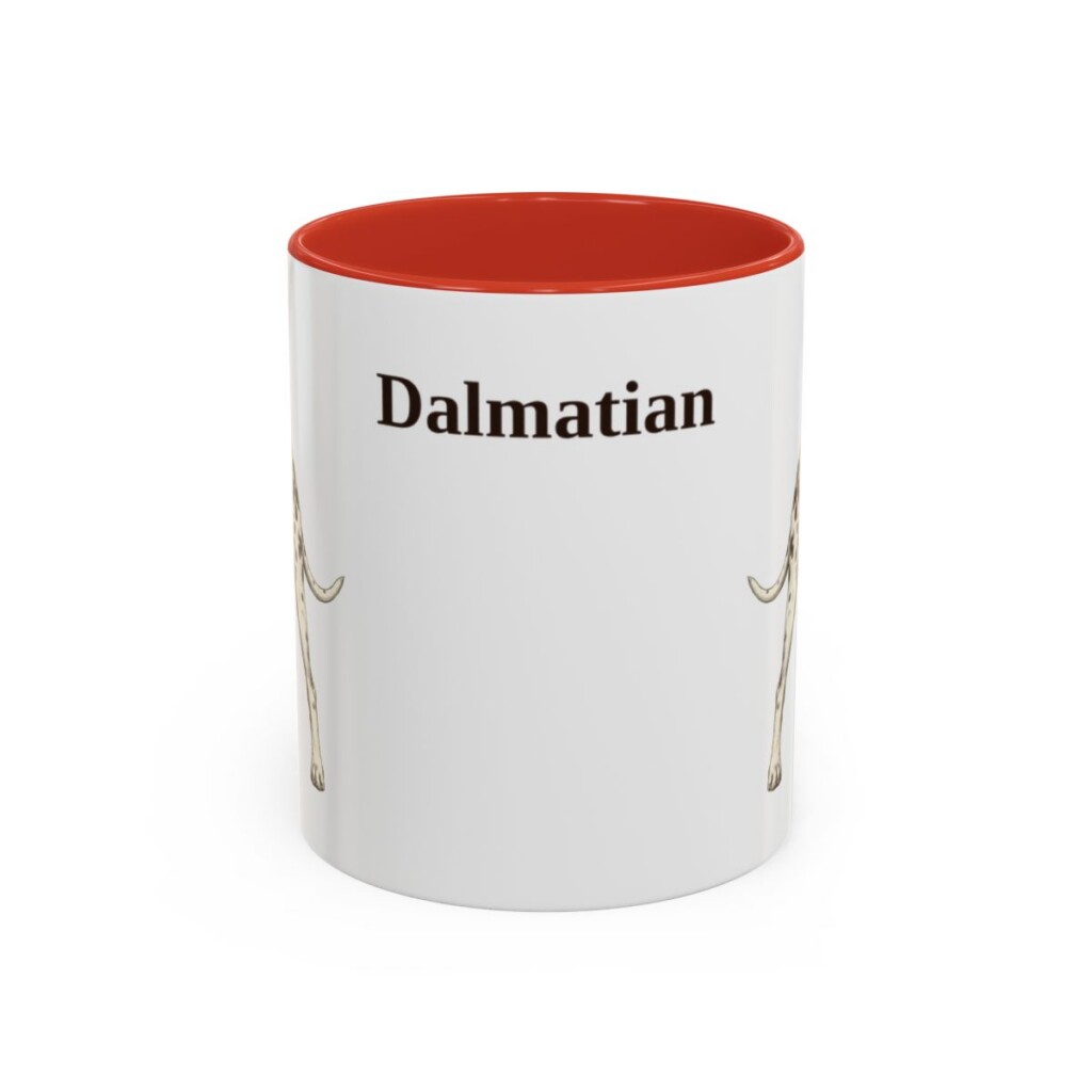 11oz Dalmatian Mug, Red, front view