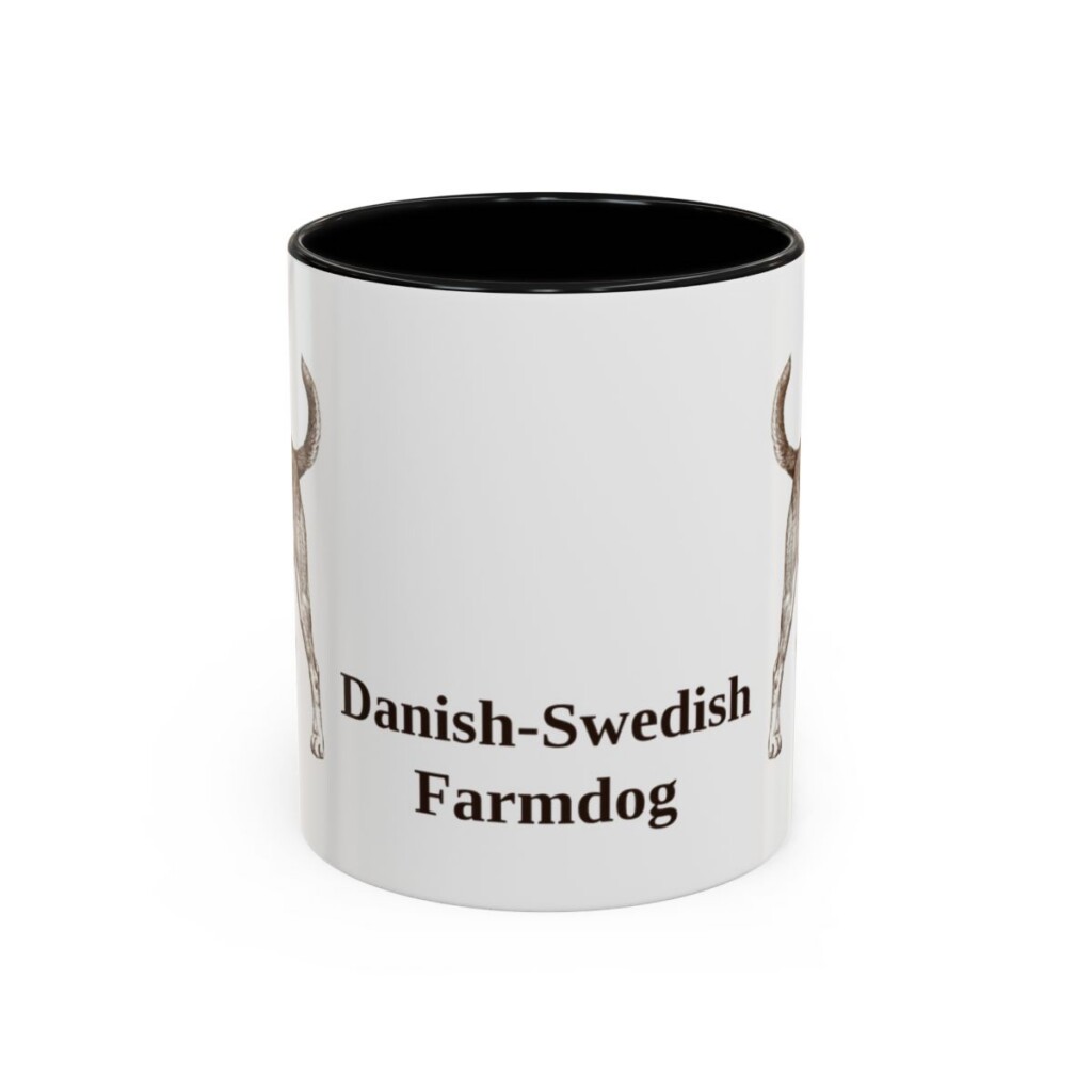 11oz Danish-Swedish Farmdog Mug, Black, front view