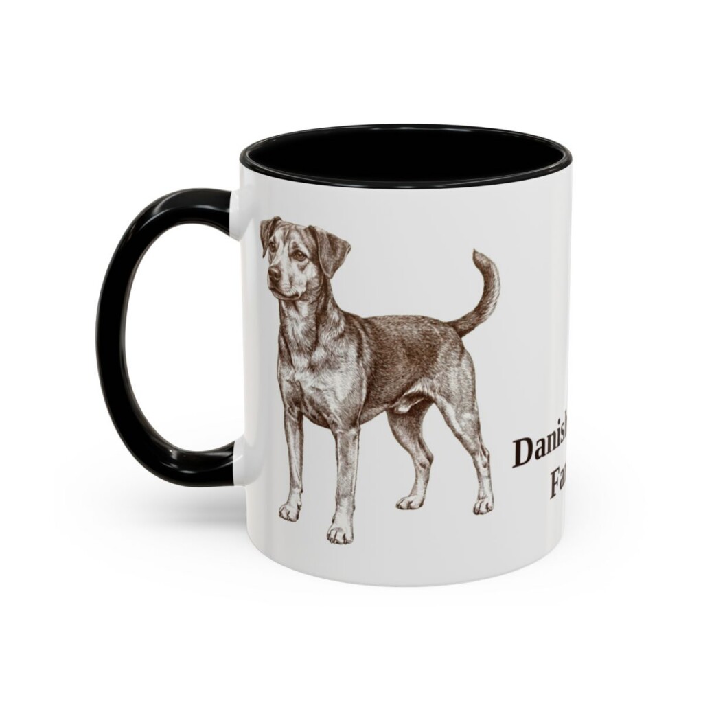 11oz Danish-Swedish Farmdog Mug, Black, left side view