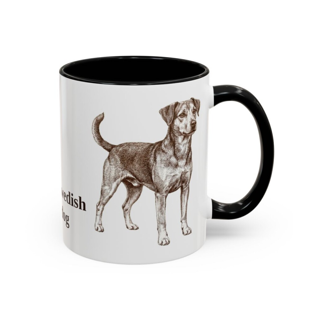 11oz Danish-Swedish Farmdog Mug, Black, right side view