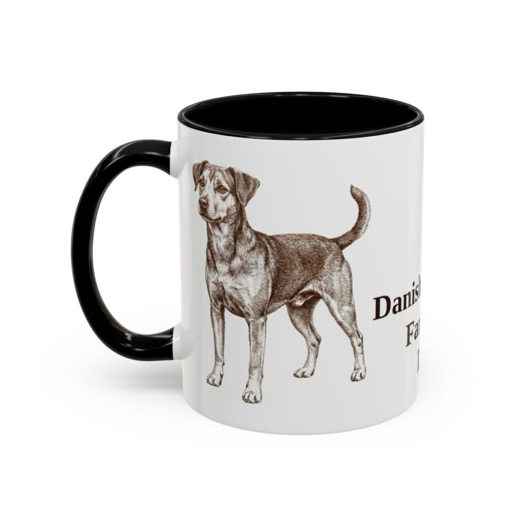 11oz Danish-Swedish Farmdog Dog Dad Mug, Black, left side view