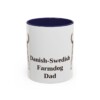 11oz Danish-Swedish Farmdog Dog Dad Mug, Navy, front view