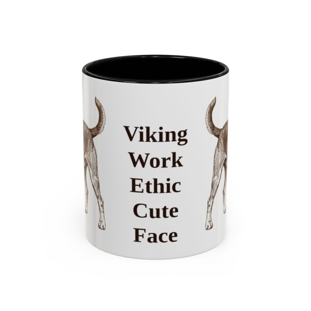 11oz Funny Danish-Swedish Farmdog Mug, Black, front view