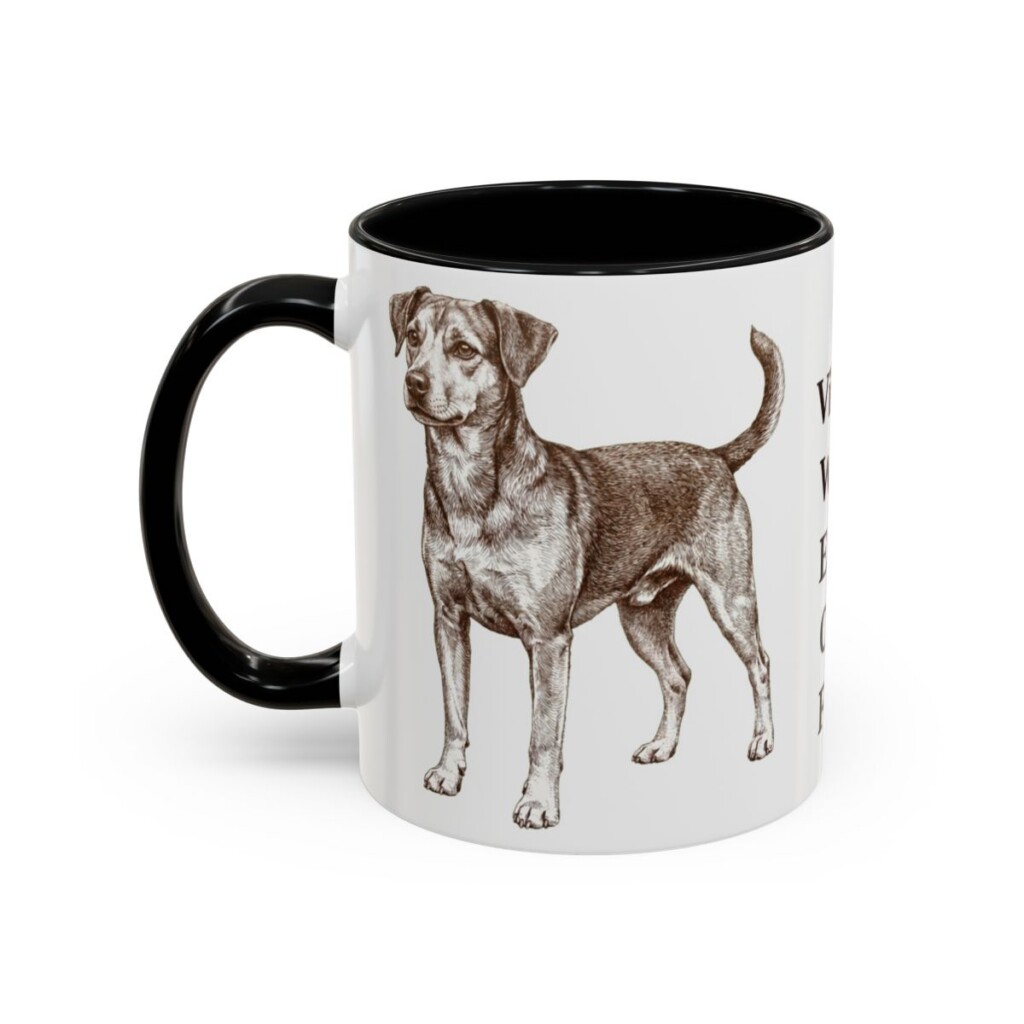 11oz Funny Danish-Swedish Farmdog Mug, Black, left side view
