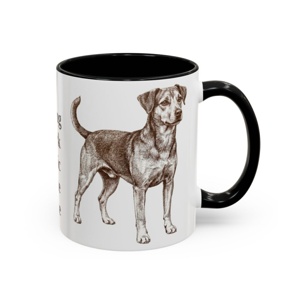 11oz Funny Danish-Swedish Farmdog Mug, Black, right side view