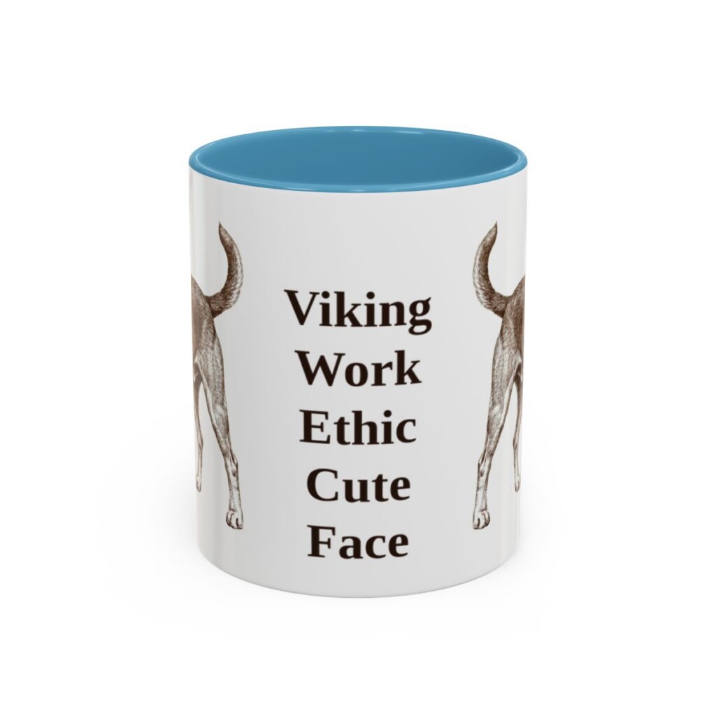 11oz Funny Danish-Swedish Farmdog Mug, Light Blue, front view