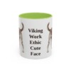 11oz Funny Danish-Swedish Farmdog Mug, Light Green, front view