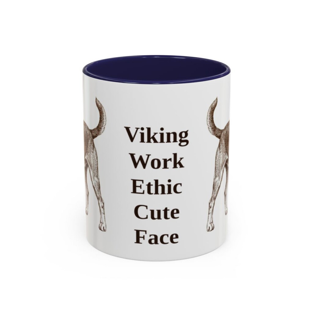 11oz Funny Danish-Swedish Farmdog Mug, Navy, front view