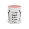 11oz Funny Danish-Swedish Farmdog Mug, Pink, front view