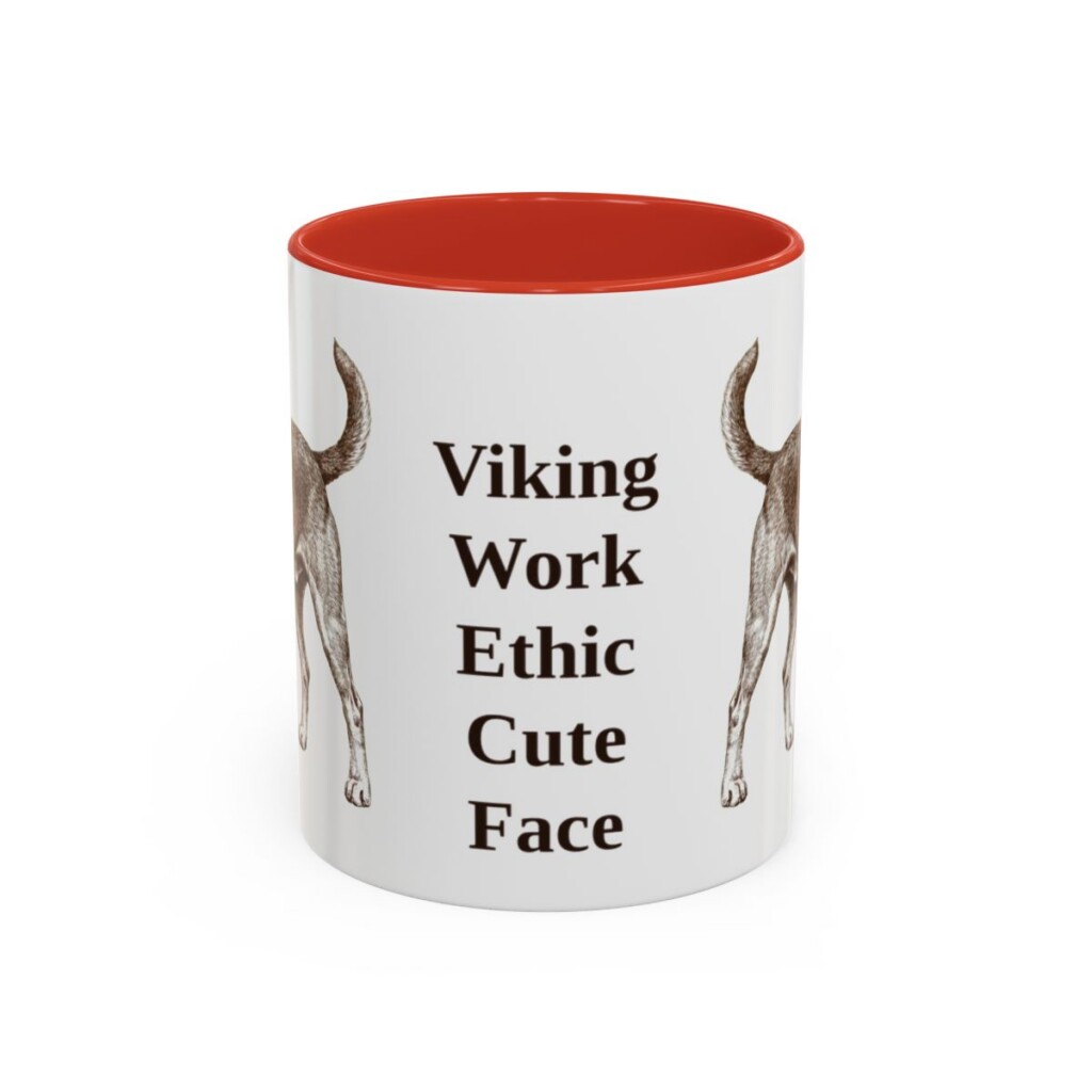 11oz Funny Danish-Swedish Farmdog Mug, Red, front view