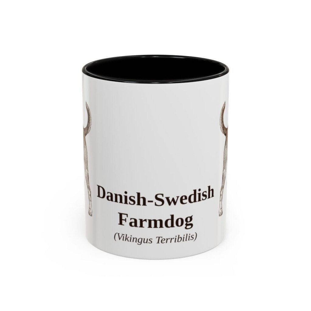 11oz-danish-swedish-farmdog-mug-latin-black-front 11oz Danish-Swedish Farmdog Latin Mug, Black, front view