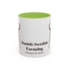 11oz-danish-swedish-farmdog-mug-latin-light-green 11oz Danish-Swedish Farmdog Latin Mug, Light Green, front view