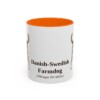 11oz-danish-swedish-farmdog-mug-latin-orange 11oz Danish-Swedish Farmdog Latin Mug, Orange, front view