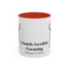 11oz-danish-swedish-farmdog-mug-latin-red 11oz Danish-Swedish Farmdog Latin Mug, Red, front view