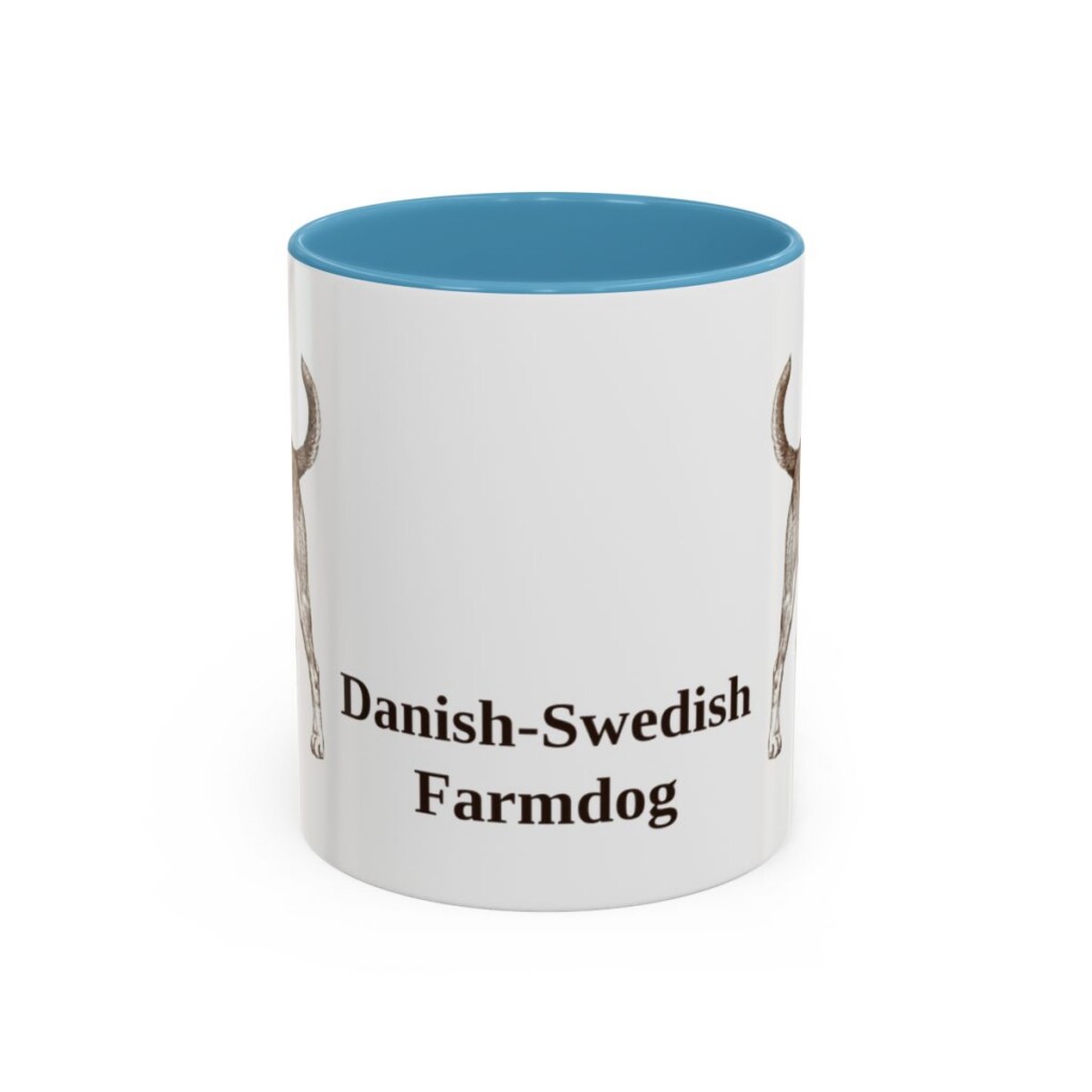 11oz Danish-Swedish Farmdog Mug, Light Blue, front view