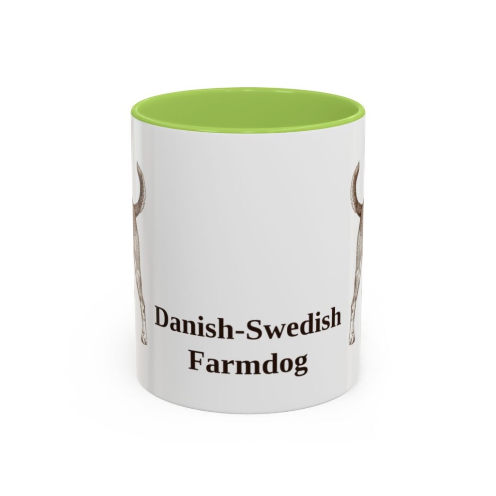 11oz Danish-Swedish Farmdog Mug, Light Green, front view