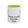 11oz Danish-Swedish Farmdog Dog Mom Mug, Light Green, front view