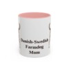 11oz Danish-Swedish Farmdog Dog Mom Mug, Pink, front view