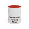 11oz Danish-Swedish Farmdog Dog Mom Mug, Red, front view