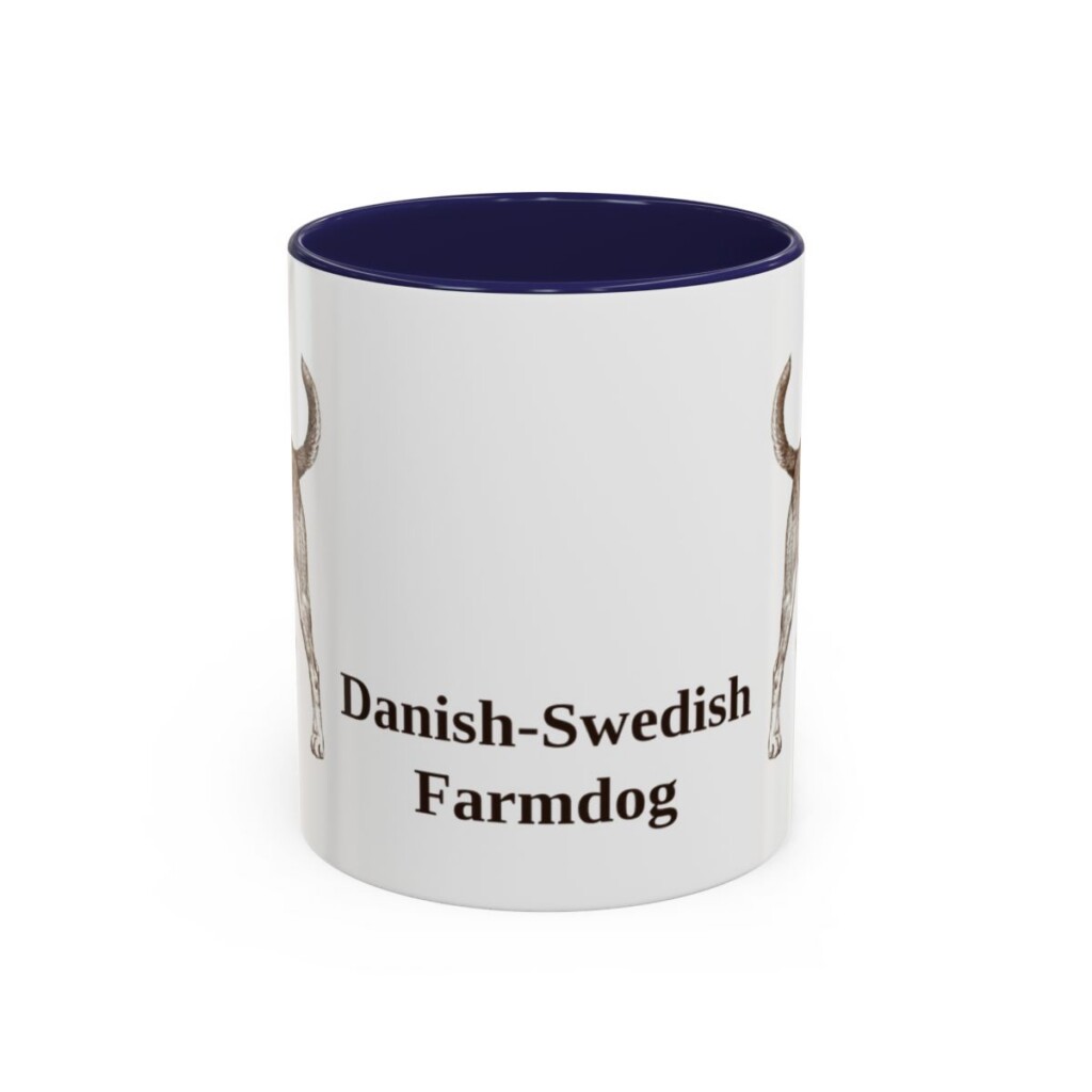 11oz Danish-Swedish Farmdog Mug, Navy, front view