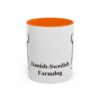 11oz Danish-Swedish Farmdog Mug, Orange, front view