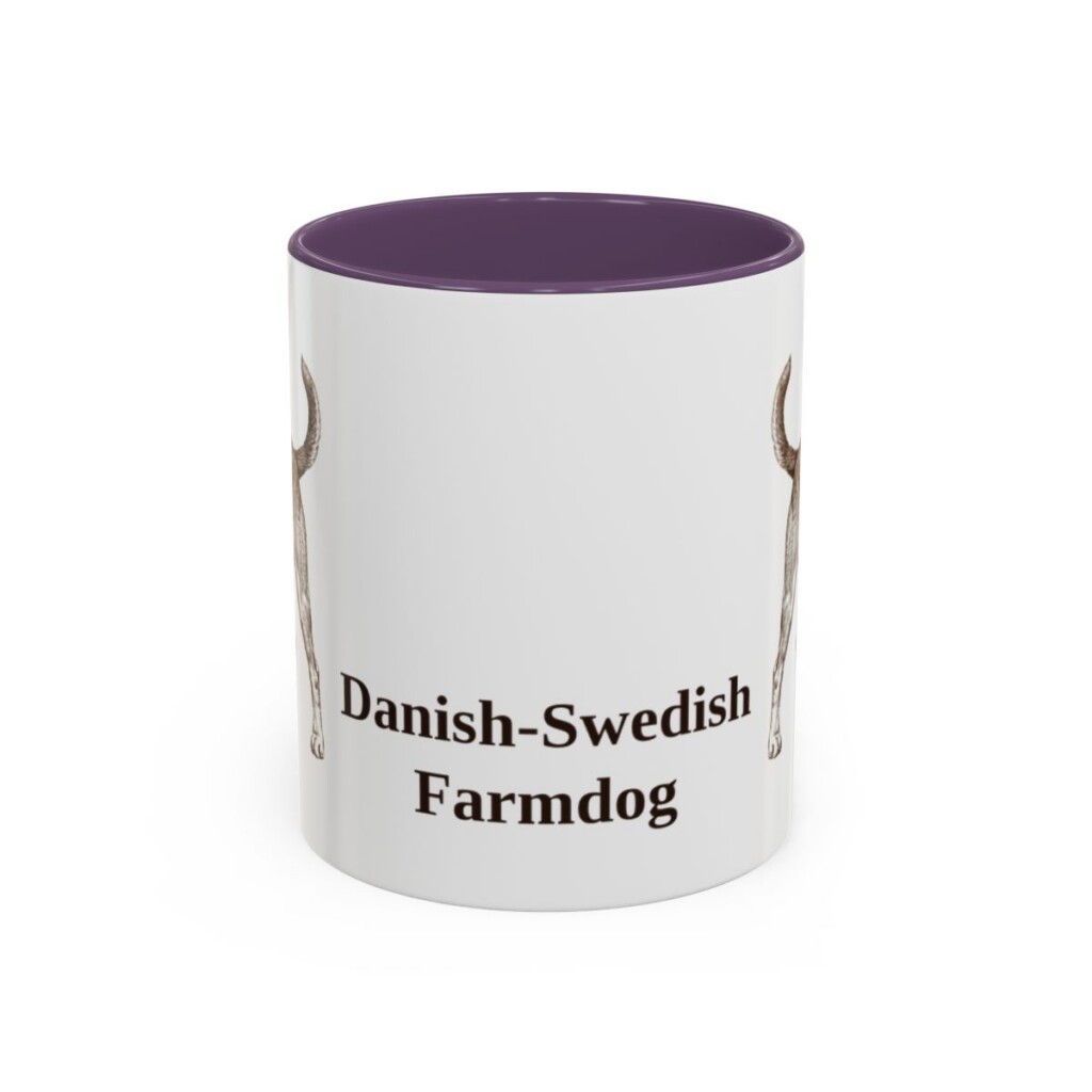 11oz Danish-Swedish Farmdog Mug, Purple, front view